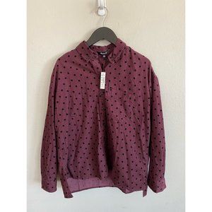 NWT Madewell Shirred Corduroy Westlake Shirt in Oval Dot